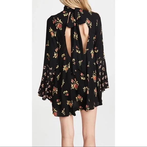 NEW Free People Mock Neck Mini Dress - Picture 2 of 9